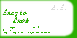 laszlo lamp business card