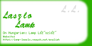 laszlo lamp business card